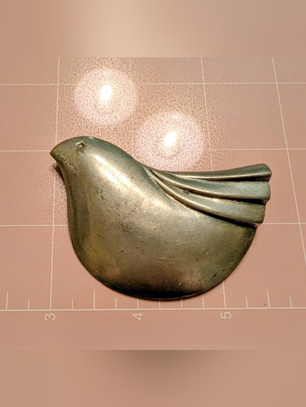 Vintage Silver Bird Brooch